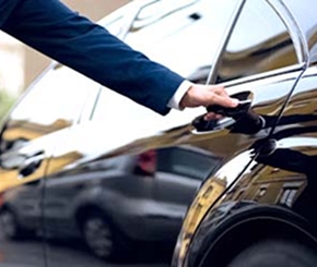 Person opening car door